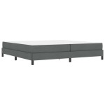 vidaXL Pat cu arcuri cu saltea Gri închis 200 x 200 cm țesătură vidaXL Pat cu arcuri cu saltea Gri închis 200 x 200 cm țesătură
