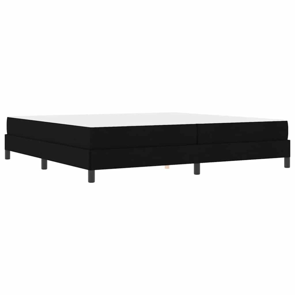 vidaXL Pat cu arcuri cu saltea Negru 200 x 200 cm țesătură