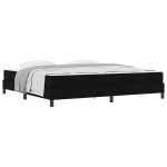 vidaXL Pat cu arcuri cu saltea Negru 200 x 200 cm țesătură