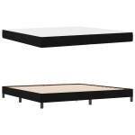 vidaXL Pat cu arcuri cu saltea Negru 200 x 200 cm țesătură