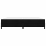 vidaXL Pat cu arcuri cu saltea Negru 200 x 200 cm țesătură