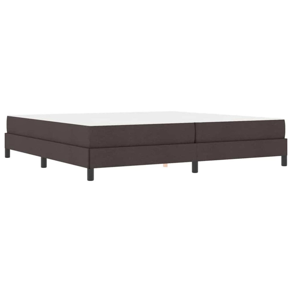 vidaXL Pat cu arcuri cu saltea Maro închis 200 x 200 cm țesătură