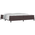 vidaXL Pat cu arcuri cu saltea Maro închis 200 x 200 cm țesătură vidaXL Pat cu arcuri cu saltea Maro închis 200 x 200 cm țesătură