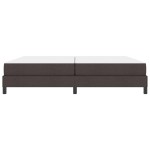 vidaXL Pat cu arcuri cu saltea Maro închis 200 x 200 cm țesătură vidaXL Pat cu arcuri cu saltea Maro închis 200 x 200 cm țesătură