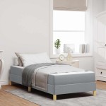 vidaXL Pat cu arcuri Gri deschis și Maro 80 x 200 cm vidaXL Pat cu arcuri Gri deschis și Maro 80 x 200 cm