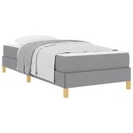 vidaXL Pat cu arcuri Gri deschis și Maro 80 x 200 cm vidaXL Pat cu arcuri Gri deschis și Maro 80 x 200 cm