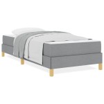 vidaXL Pat cu arcuri Gri deschis și Maro 80 x 200 cm vidaXL Pat cu arcuri Gri deschis și Maro 80 x 200 cm