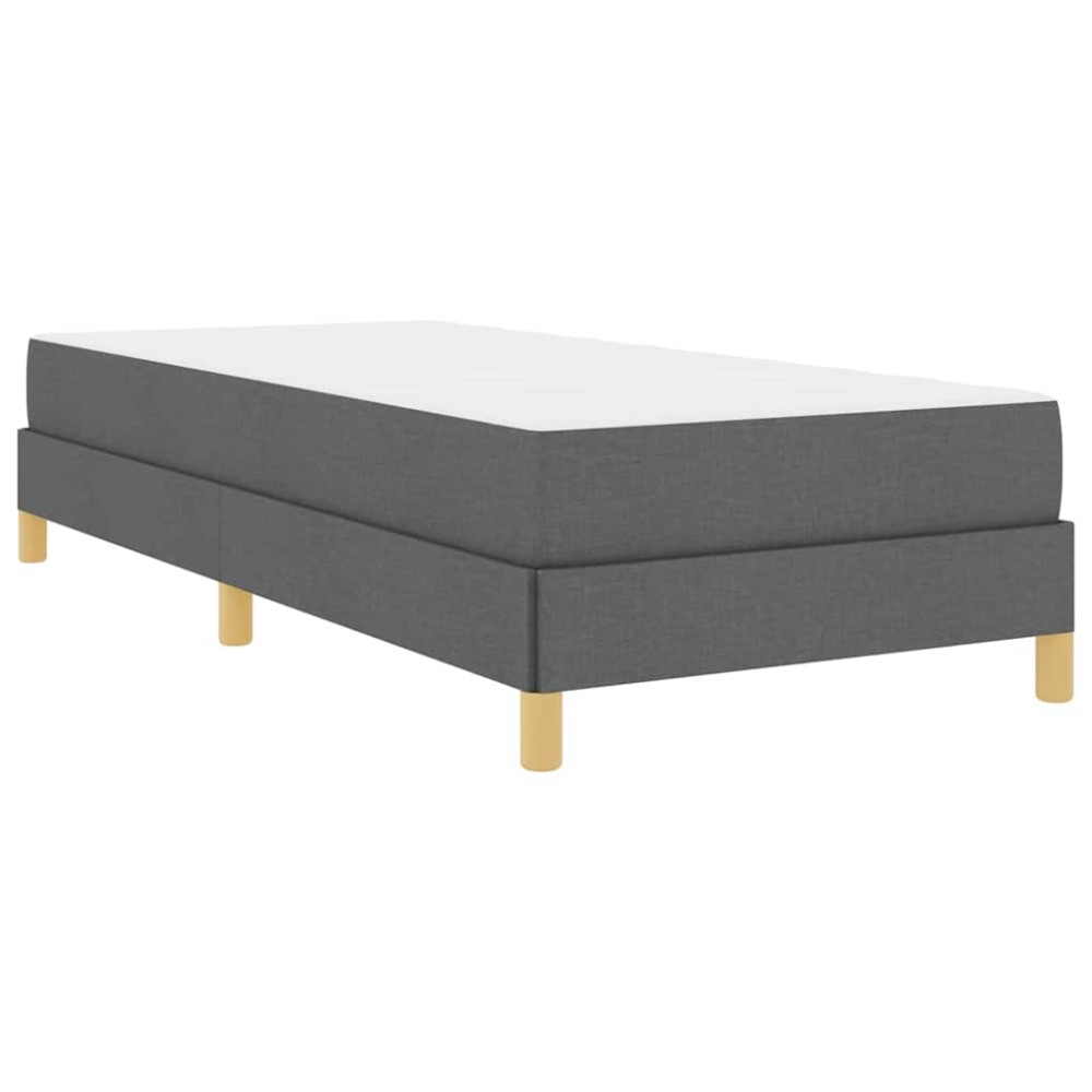 vidaXL Pat cu arcuri Gri închis și Maro 80 x 200 cm