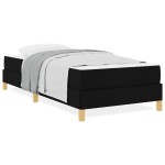 vidaXL Pat cu arcuri Negru și Maro 80 x 200 cm vidaXL Pat cu arcuri Negru și Maro 80 x 200 cm