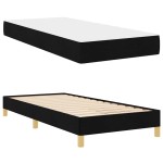 vidaXL Pat cu arcuri Negru și Maro 80 x 200 cm vidaXL Pat cu arcuri Negru și Maro 80 x 200 cm