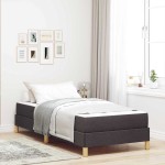 vidaXL Pat cu arcuri Maro 80 x 200 cm Țesătură, Lemn Ingineresc vidaXL Pat cu arcuri Maro 80 x 200 cm Țesătură, Lemn Ingineresc