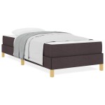vidaXL Pat cu arcuri Maro 80 x 200 cm Țesătură, Lemn Ingineresc vidaXL Pat cu arcuri Maro 80 x 200 cm Țesătură, Lemn Ingineresc