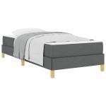 vidaXL Pat cu arcuri Gri închis și Maro 100 x 200 cm vidaXL Pat cu arcuri Gri închis și Maro 100 x 200 cm