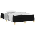 vidaXL Pat cu arcuri Negru și Maro 120 x 190 cm vidaXL Pat cu arcuri Negru și Maro 120 x 190 cm