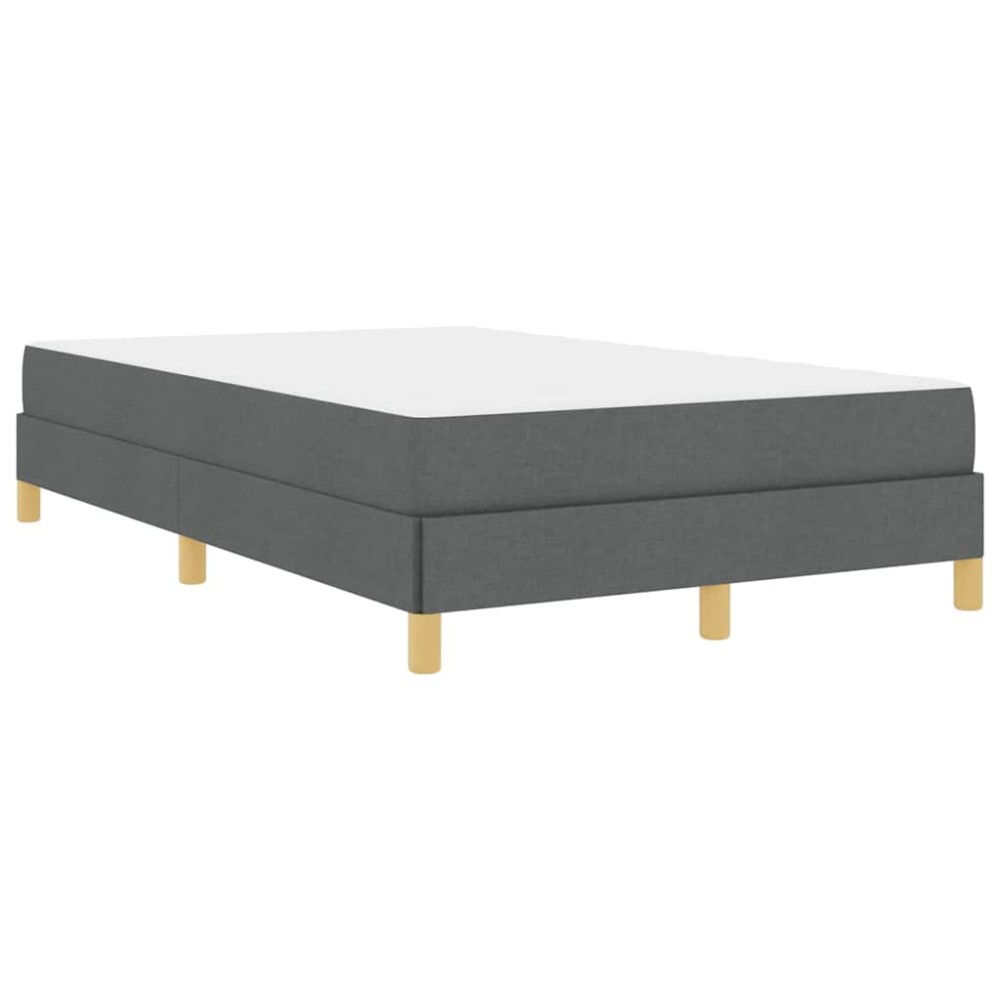 vidaXL Pat cu arcuri Gri închis și Maro 120 x 200 cm