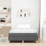 vidaXL Pat cu arcuri Gri închis și Maro 120 x 200 cm vidaXL Pat cu arcuri Gri închis și Maro 120 x 200 cm