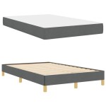 vidaXL Pat cu arcuri Gri închis și Maro 120 x 200 cm vidaXL Pat cu arcuri Gri închis și Maro 120 x 200 cm