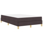 vidaXL Pat cu arcuri Maro 120 x 200 cm Țesătură, Lemn Ingineresc