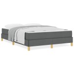 vidaXL Pat cu arcuri Gri închis și Maro 140 x 190 cm vidaXL Pat cu arcuri Gri închis și Maro 140 x 190 cm