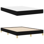 vidaXL Pat cu arcuri Negru și Maro 140 x 200 cm vidaXL Pat cu arcuri Negru și Maro 140 x 200 cm