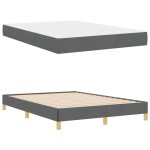 vidaXL Pat cu arcuri Gri închis și Maro 160 x 200 cm vidaXL Pat cu arcuri Gri închis și Maro 160 x 200 cm