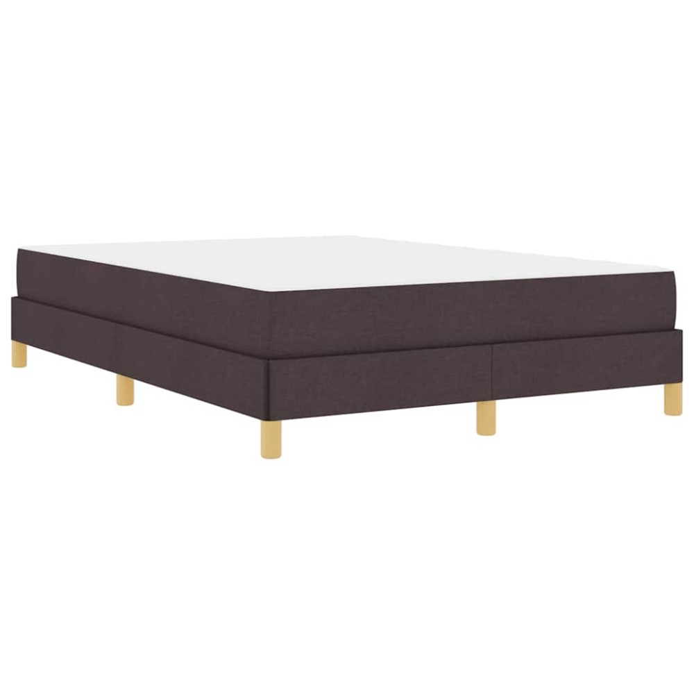 vidaXL Pat cu arcuri Maro 160 x 200 cm Țesătură și Lemn prelucrat