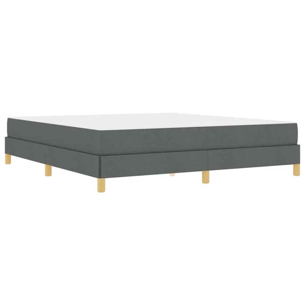 vidaXL Pat cu arcuri Gri închis și Maro 180 x 200 cm