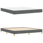 vidaXL Pat cu arcuri Gri închis și Maro 180 x 200 cm vidaXL Pat cu arcuri Gri închis și Maro 180 x 200 cm
