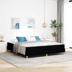 vidaXL Pat cu arcuri Negru și Maro 180 x 200 cm vidaXL Pat cu arcuri Negru și Maro 180 x 200 cm