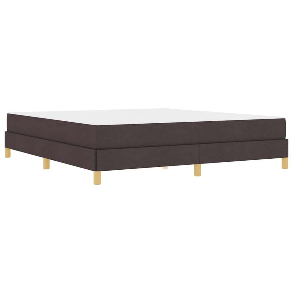 vidaXL Pat cu arcuri Maro 180 x 200 cm Țesătură și Lemn prelucrat