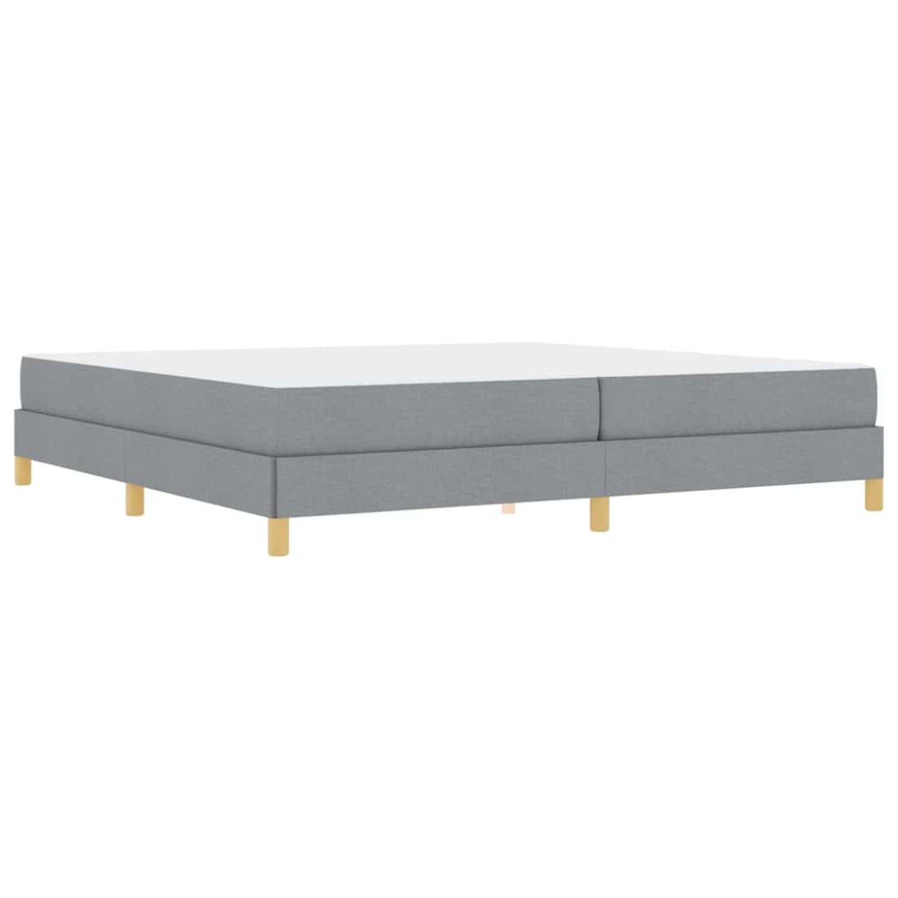vidaXL Pat cu arcuri Gri deschis și Maro 200 x 200 cm
