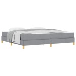 vidaXL Pat cu arcuri Gri deschis și Maro 200 x 200 cm vidaXL Pat cu arcuri Gri deschis și Maro 200 x 200 cm