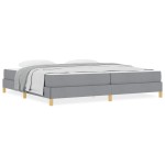 vidaXL Pat cu arcuri Gri deschis și Maro 200 x 200 cm vidaXL Pat cu arcuri Gri deschis și Maro 200 x 200 cm