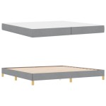 vidaXL Pat cu arcuri Gri deschis și Maro 200 x 200 cm vidaXL Pat cu arcuri Gri deschis și Maro 200 x 200 cm