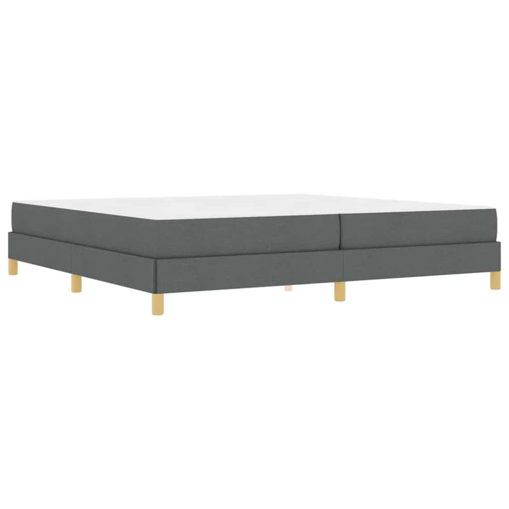 vidaXL Pat cu arcuri Gri închis și Maro 200 x 200 cm