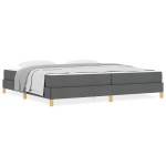 vidaXL Pat cu arcuri Gri închis și Maro 200 x 200 cm vidaXL Pat cu arcuri Gri închis și Maro 200 x 200 cm