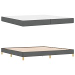 vidaXL Pat cu arcuri Gri închis și Maro 200 x 200 cm vidaXL Pat cu arcuri Gri închis și Maro 200 x 200 cm
