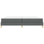 vidaXL Pat cu arcuri Gri închis și Maro 200 x 200 cm vidaXL Pat cu arcuri Gri închis și Maro 200 x 200 cm