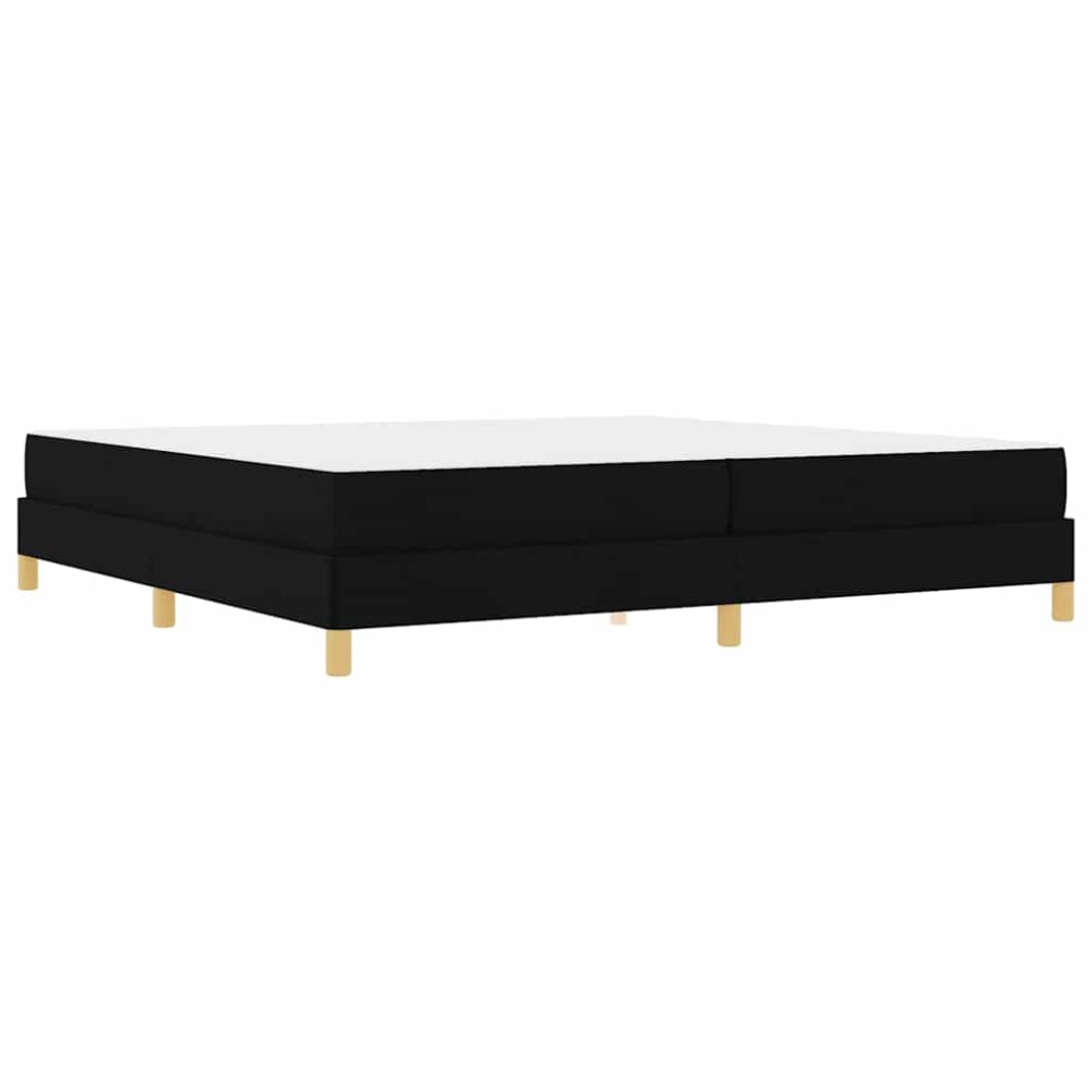 vidaXL Pat cu arcuri Negru și Maro 200 x 200 cm
