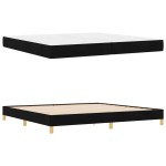 vidaXL Pat cu arcuri Negru și Maro 200 x 200 cm vidaXL Pat cu arcuri Negru și Maro 200 x 200 cm