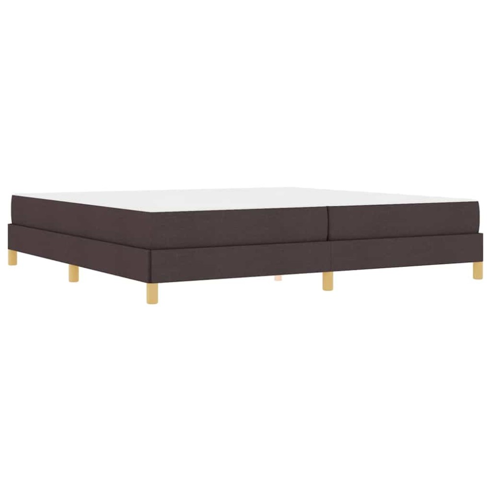 vidaXL Pat cu arcuri Maro 200 x 200 cm Țesătură, Lemn Ingineresc