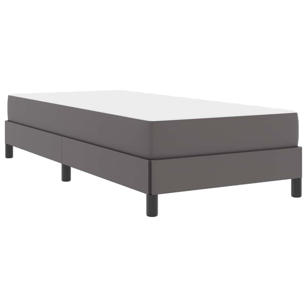 vidaXL Pat cu saltea Gri 80 x 200 cm Piele artificială
