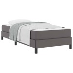 vidaXL Pat cu saltea Gri 80 x 200 cm Piele artificială vidaXL Pat cu saltea Gri 80 x 200 cm Piele artificială