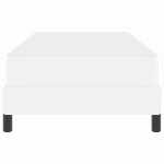 vidaXL Cadru de pat cu saltea Alb pur 90 x 190 cm țesătură