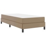 vidaXL Pat cu saltea Cappuccino 90 x 190 cm Piele artificială