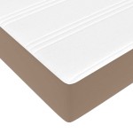 vidaXL Pat cu saltea Cappuccino 90 x 190 cm Piele artificială