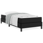 vidaXL Pat cu saltea Negru 100 x 200 cm Piele artificială