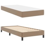 vidaXL Pat cu saltea Cappuccino 100 x 200 cm Piele artificială