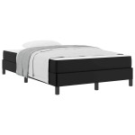vidaXL Pat cu saltea Negru 120 x 200 cm Piele artificială