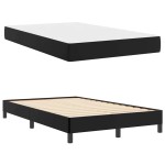 vidaXL Pat cu saltea Negru 120 x 200 cm Piele artificială